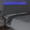 vidaXL Čelo postele s LED bledosivé 180x5x118/128 cm látka