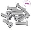 vidaXL Z&aacute;mkov&aacute; matica 2857 pcs Strieborn&aacute; Oceľ