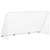 vidaXL Futbalov&aacute; br&aacute;nka so sieťou 366x122x182 cm oceľov&aacute; biela