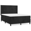 vidaXL Posteľn&yacute; r&aacute;m boxspring s matracom čierny 140x190 cm zamat