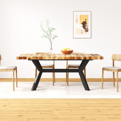 vidaXL Jedálenský stôl, mangový masív a oceľ 180 cm