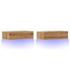 vidaXL TV skrinka s LED svetlami 2 ks dub artisan 60x35x15,5 cm