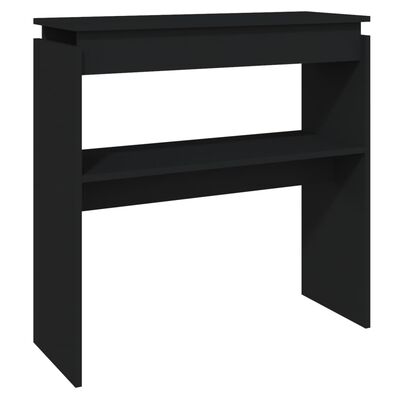vidaXL Konzolový stolík čierny 80x30x80 cm drevotrieska