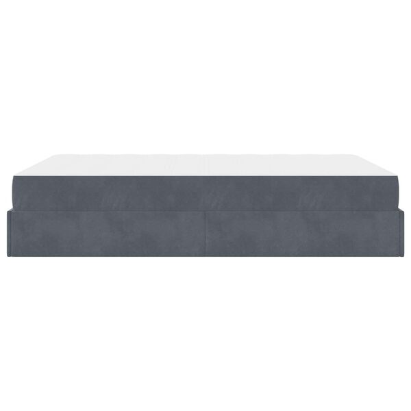 vidaXL R&aacute;m postele s matracom s matracmi 2 pcs Tmavosiv&aacute; Zamat