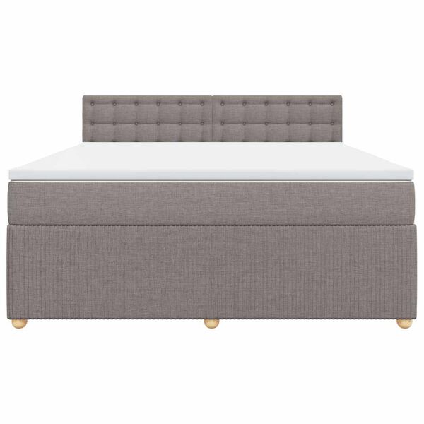 vidaXL Posteľn&yacute; r&aacute;m boxspring s matracom sivohned 180x200 cm l&aacute;tka