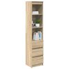 vidaXL Highboard Dub Sonoma 37,5x35x180 cm Kon&scaron;trukt&eacute;rske drevo
