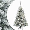 vidaXL Umel&yacute; vianočn&yacute; stromček s guľami 120 cm 150 LED Tepl&aacute; biela
