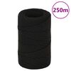 vidaXL Pracovn&eacute; lano čierne 2 mm 250 m polyester