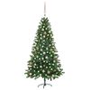 vidaXL Osvetlen&yacute; umel&yacute; vianočn&yacute; stromček s guľami 150 cm, zelen&yacute;