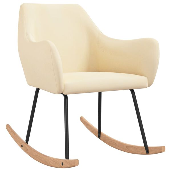 vidaXL Hojdacie kreslo kr&eacute;mov&eacute; l&aacute;tkov&eacute;