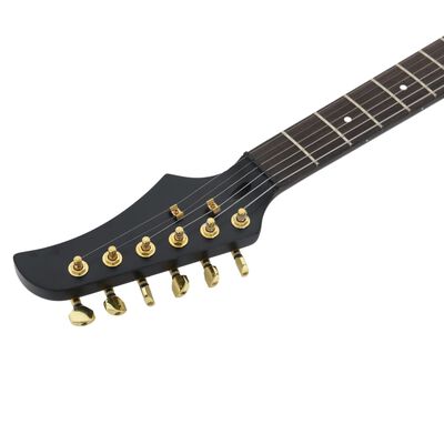 vidaXL Elektrická gitara pre začiatočníka s taškou čiernozlatá 4/4 39"