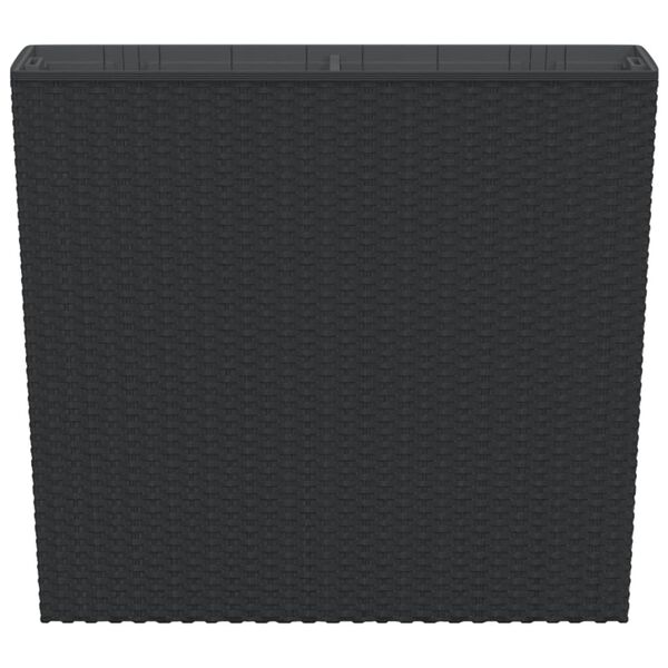 vidaXL Kvetin&aacute;č s vyberateľnou vložkou antracitov&yacute; 12/44 l PP ratan