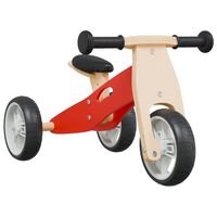 vidaXL Balančný bicykel pre deti 2 v 1 červený