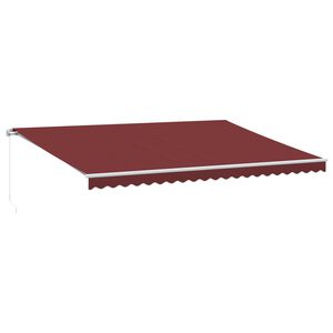 vidaXL Ručne zaťahovacia mark&iacute;za s LED v&iacute;nov&aacute; 500x350 cm