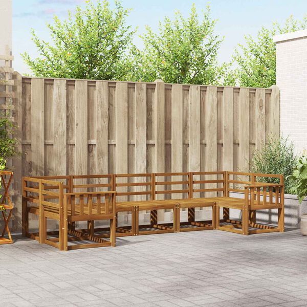 vidaXL Z&aacute;hradn&aacute; s&uacute;prava gaučov 7 pcs Pr&iacute;rodn&aacute; Pevn&eacute; ak&aacute;ciov&eacute; drevo