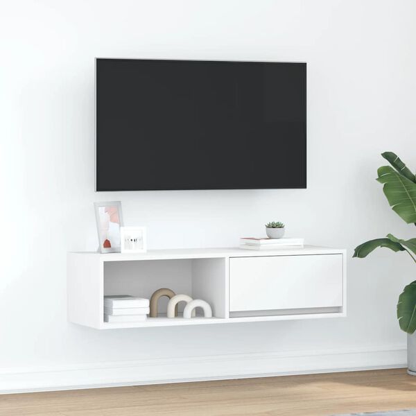 TV Skrinka vidaXL Biela 100x31x25,5 cm Kon&scaron;trukčn&eacute; drevo