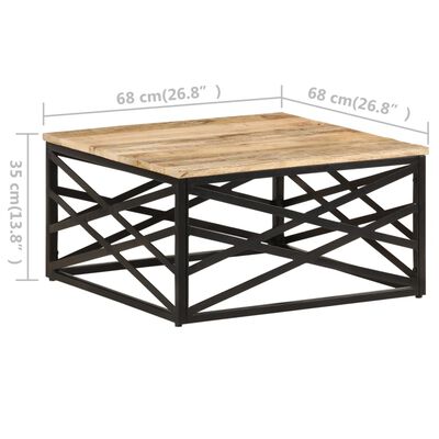 vidaXL Konferenčný stolík 68x68x35 cm, mangový masív