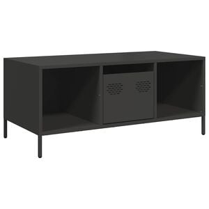 vidaXL Konferenčn&yacute; stol&iacute;k čierna 101,5x50x43,5 cm oceľ