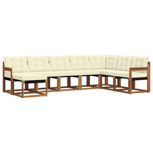 vidaXL Z&aacute;hradn&aacute; s&uacute;prava gaučov s vank&uacute;&scaron;om 8 pcs Pr&iacute;rodn&aacute; a kr&eacute;mov&aacute;