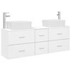 vidaXL Set kabinetov do k&uacute;peľne 3 ks Biela 53 x 34,5 x 63 cm