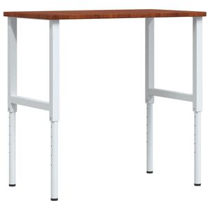 vidaXL Pracovn&yacute; st&ocirc;l tmavohned&yacute; 100x60x(71,5-98)cm dub. mas&iacute;v obdĺžnik