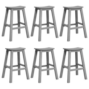 vidaXL Z&aacute;hradn&yacute; bar set 6 ks Svetlosiv&aacute; HDPE
