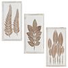 vidaXL Umenie dekor&aacute;cia 3 pcs Hned&aacute; a biela 40 x 40 x 1,5 cm