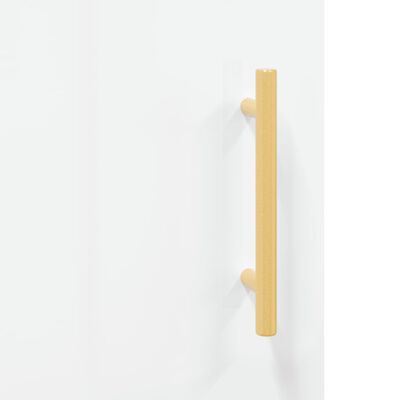 vidaXL Vysoká skrinka lesklá biela 69,5x34x180 cm spracované drevo