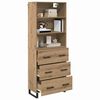 vidaXL Highboard Remeseln&yacute; dub 69,5 x 34 x 180 cm Kompozitn&eacute; drevo