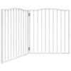 vidaXL Br&aacute;na pre psa skladacia 2 panely biela 160 cm topoľov&eacute; drevo