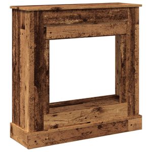 vidaXL Obloženie krbu star&eacute; drevo 90x30x90 cm kompozitn&eacute; drevo