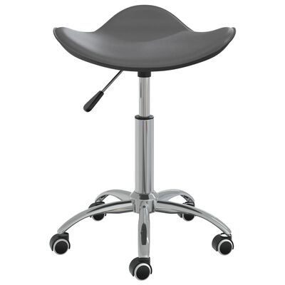 vidaXL Otočná jedálenská stolička sivá umelá koža