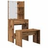 VidaXL s&uacute;prava toaletn&eacute;ho stol&iacute;ka s LED di&oacute;dou Old Wood