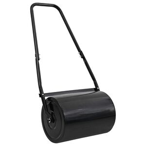 vidaXL Z&aacute;hradn&yacute; valec na tr&aacute;vnik Čierna 110 x 52 cm Železo