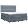 vidaXL Posteľ boxspring s matracom Tmavosiv&aacute; 160 x 200 cm Zamat