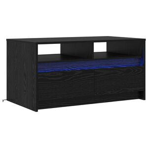 vidaXL Konferenčn&yacute; stol&iacute;k Čierny dub 90 x 50 x 45 cm Kompozitn&eacute; drevo