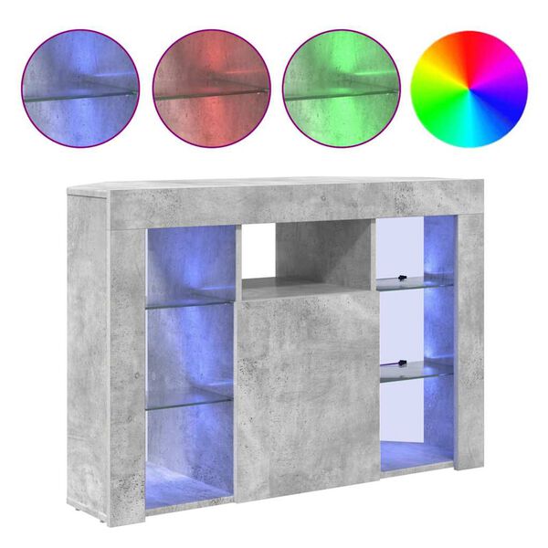 vidaXL Rohov&yacute; LED TV kabinet N&aacute;stenn&yacute; Bet&oacute;nov&aacute; &scaron;ed&aacute; 100x40x68cm