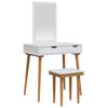vidaXL Sada toaletn&eacute;ho stol&iacute;ka FAUSKE 3 ks Biela 76 x 50 x 143 cm