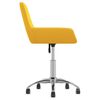 vidaXL Otočn&aacute; kancel&aacute;rska stolička horčicovo-žlt&aacute; l&aacute;tkov&aacute;