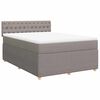 vidaXL Posteľn&yacute; r&aacute;m boxspring s matracom sivohned 140x200 cm l&aacute;tka