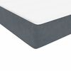 vidaXL Posteľn&yacute; r&aacute;m boxspring s matracom tmavosiv&yacute; 90x220 cm zamat