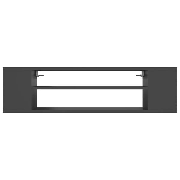 vidaXL Z&aacute;vesn&aacute; TV skrinka, siv&aacute; 100x30x26,5 cm, kompozitn&eacute; drevo