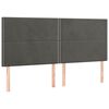 vidaXL Čelo postele tmavosiv&eacute; 160x5x118/128 cm zamatov&eacute;