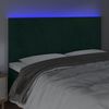 vidaXL Čelo postele s LED tmavozelen&eacute; 180x5x118/128 cm zamat