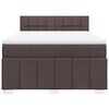 vidaXL Boxspring posteľ s matracom tmavohned&aacute; 140x190 cm l&aacute;tka