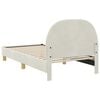 vidaXL Detský rám na posteľ s čelom Krémová 80 x 160 cm Zamat