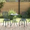 vidaXL Záhradný bistro set 3 pcs Zelená Hliník