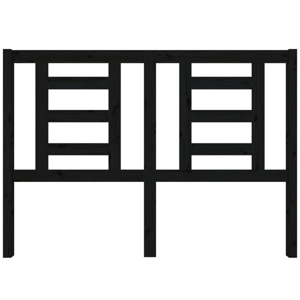 vidaXL Čelo postele čierne 141x4x100 cm masívna borovica