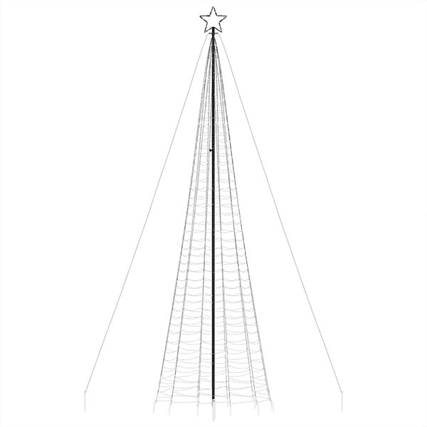 vidaXL LED vianočný stromček s hrotmi 1534 LED farebné 500 cm