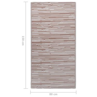 vidaXL Vonkajší koberec hnedý 80x150 cm PP
